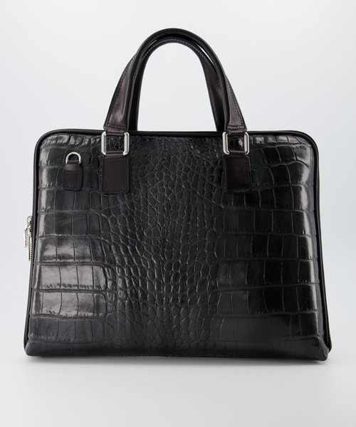 Bea - Croco - Laptop bags - Black -  - Silver