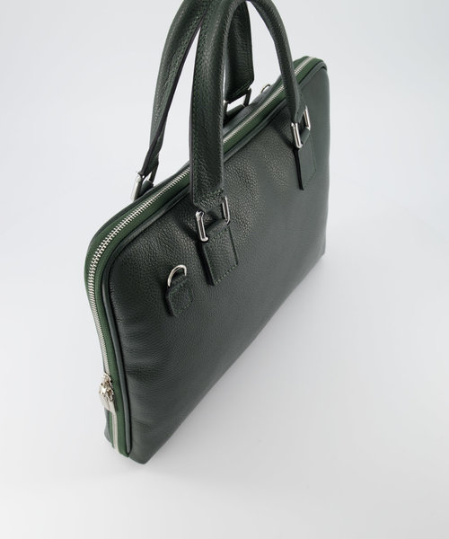 Bea - Classic Grain - Laptop bags - Green - D14 - Silver