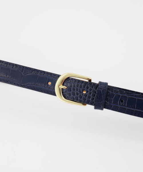 Suus - Croco - Belts with buckles - Blue - C26 - Goudkleurig