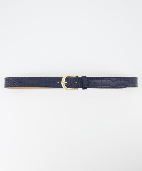 Suus - Croco - Belts with buckles - Blue - C26 - Goudkleurig