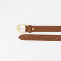 Suus - Croco - Belts with buckles - Cognac -  - Goudkleurig