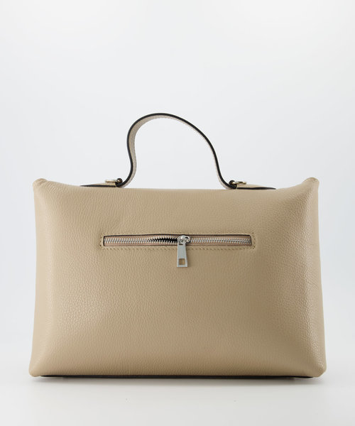 Holly - Classic Grain - Hand bags - Taupe - D05 - Silver