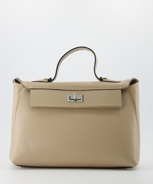 Holly - Classic Grain - Hand bags - Taupe - D05 - Silver