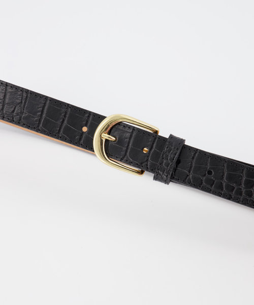 Suus - Croco - Belts with buckles - Black -  - Goudkleurig