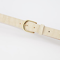 Suus - Croco - Belts with buckles - Ecru -  - Goudkleurig