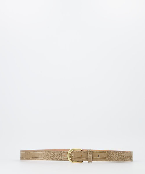 Suus - Croco - Riemen met gesp - Taupe -  - Goudkleurig