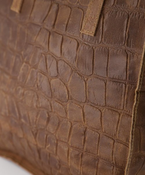 Cleo - Croco - Hand bags - Taupe - 24 - Bronze