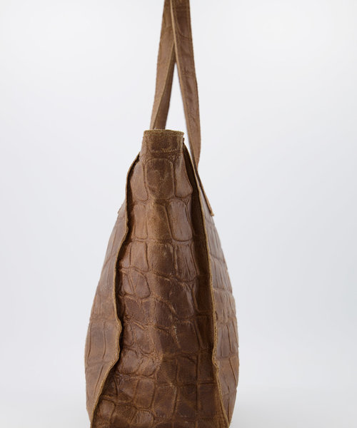 Cleo - Croco - Hand bags - Taupe - 24 - Bronze