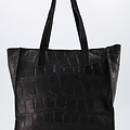 Cleo - Croco - Hand bags - Black - 23 - Bronze