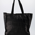 Cleo - Croco - Hand bags - Black - 23 - Bronze