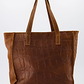 Cleo - Croco - Hand bags - Brown - 6 - Bronze