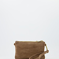 Menna - Suede - Crossbodytassen - Taupe - 24 - Goudkleurig