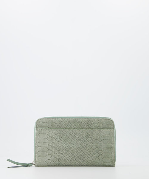 Milly Large - Snake - Wallets - Green - 6008 - Silver