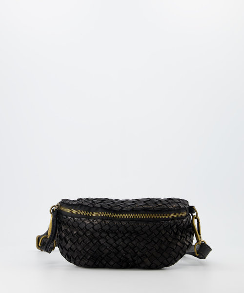 Parker - Gewassen leer - Heuptassen - Zwart -  - Bronskleurig