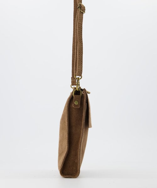 Jenny - Suede - Crossbody bags - Taupe - 24 - Bronze
