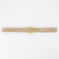 Stien - Suede - Belts with buckles - Beige - Zand 06 - Gold