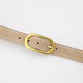 Stien - Suede - Belts with buckles - Beige - Zand 06 - Gold
