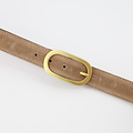 Stien - Suede - Riemen met gesp - Taupe - 24 - Goudkleurig