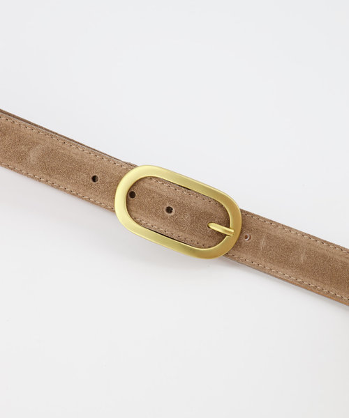 Stien - Suede - Belts with buckles - Taupe - 24 - Gold