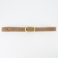 Stien - Suede - Belts with buckles - Taupe - 24 - Gold