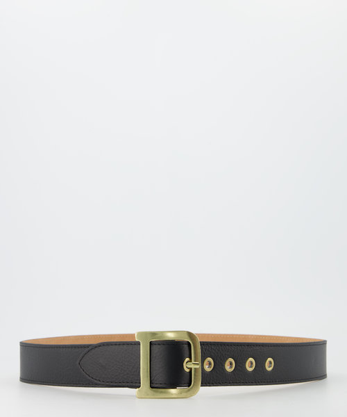 Diane - Classic Grain - Belts with buckles - Black -  - Gold