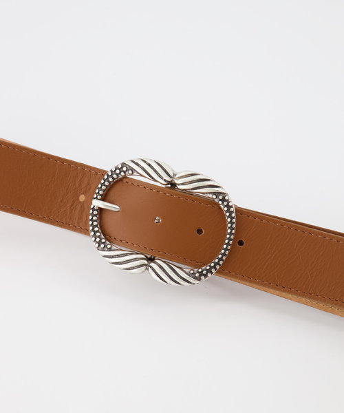 Kate - Classic Grain - Belts with buckles - Brown - Cognac - Silver