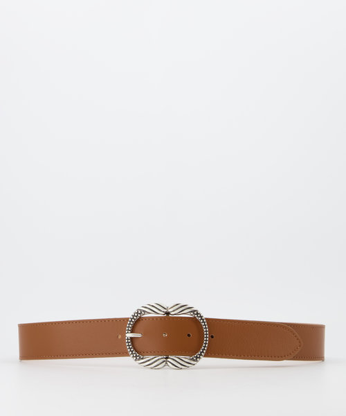 Kate - Classic Grain - Belts with buckles - Brown - Cognac - Silver