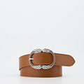 Kate - Classic Grain - Belts with buckles - Brown - Cognac - Silver