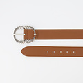 Kate - Classic Grain - Belts with buckles - Brown - Cognac - Silver