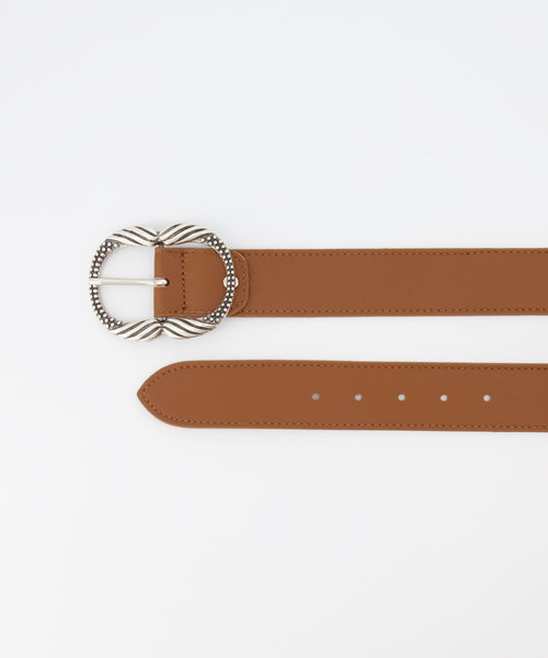 Kate - Classic Grain - Belts with buckles - Brown - Cognac - Silver