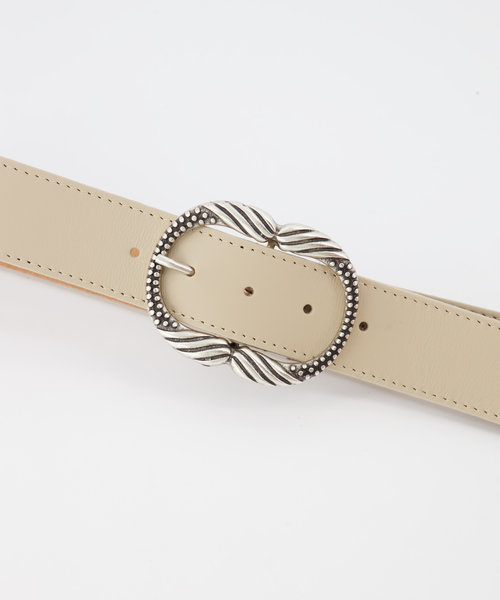 Kate - Classic Grain - Belts with buckles - Taupe -  - Silver