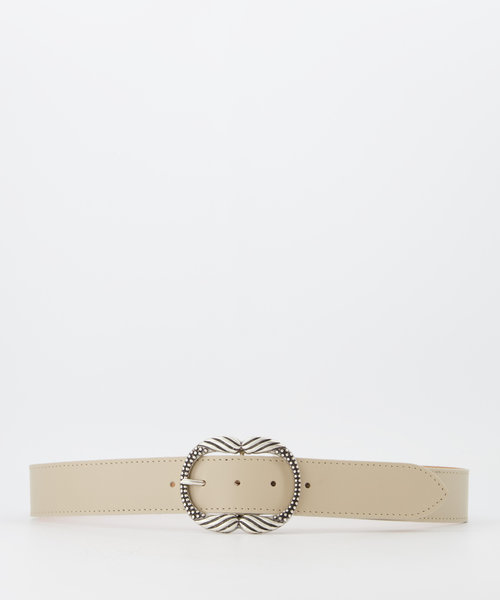 Kate - Classic Grain - Belts with buckles - Taupe -  - Silver