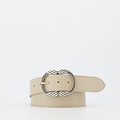 Kate - Classic Grain - Belts with buckles - Taupe -  - Silver