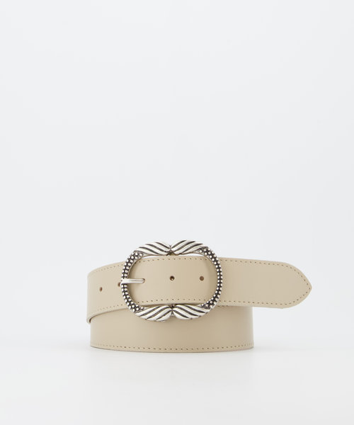 Kate - Classic Grain - Belts with buckles - Taupe -  - Silver