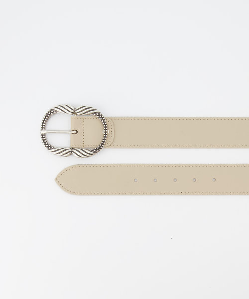 Kate - Classic Grain - Belts with buckles - Taupe -  - Silver