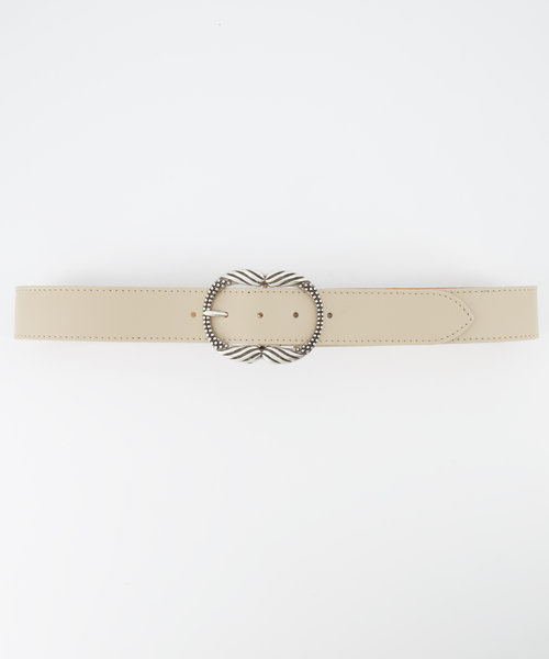 Kate - Classic Grain - Belts with buckles - Taupe -  - Silver