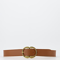 Kate - Classic Grain - Riemen met gesp - Bruin - Cognac - Goudkleurig