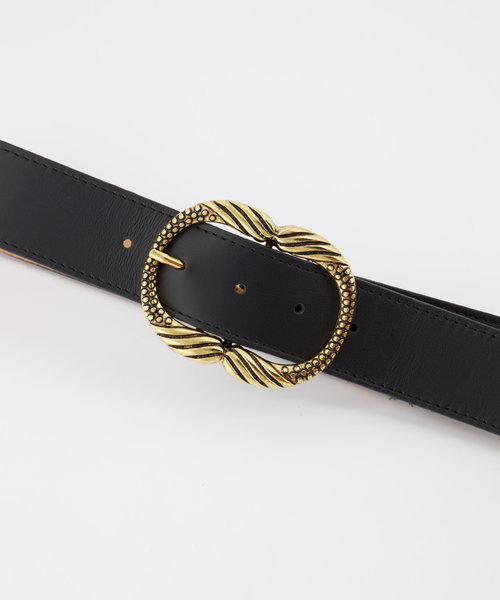 Kate - Classic Grain - Belts with buckles - Black -  - Gold
