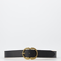 Kate - Classic Grain - Belts with buckles - Black -  - Gold