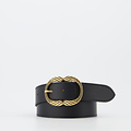 Kate - Classic Grain - Riemen met gesp - Zwart -  - Goudkleurig