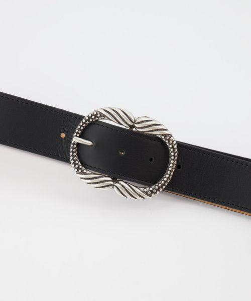 Kate - Classic Grain - Belts with buckles - Black -  - Silver