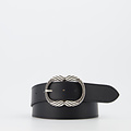 Kate - Classic Grain - Belts with buckles - Black -  - Silver