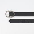 Kate - Classic Grain - Belts with buckles - Black -  - Silver