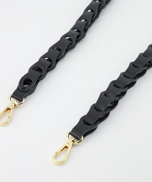 Brady Small - Classic Grain - Bag straps - Black - D28 - Gold