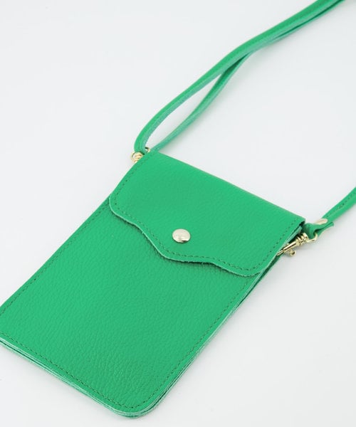 Pona - Classic Grain - Crossbody bags - Green - Kelly Green T6138 - Gold