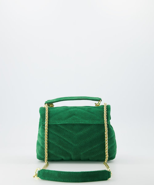 Celine - Suede - Crossbody bags - Green - 35 - Gold