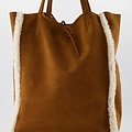 Mia - Suede - Shoulder bags - Brown - Shearling - Cognac 06 -