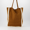 Mia - Suede - Shoulder bags - Brown - Shearling - Cognac 06 -