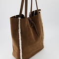Mia - Suede - Shoulder bags - Taupe - Shearling 24 -