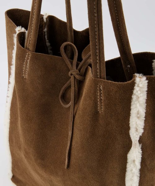 Mia - Suede - Shoulder bags - Taupe - Shearling 24 -
